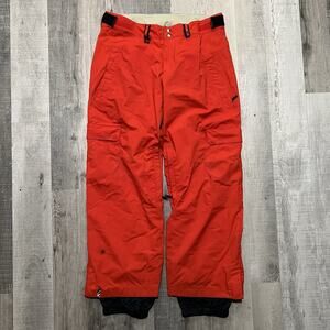 Bonfire Fusion Baggy Snowboard Pants Mens Red Wide Leg Snow Ski Outdoor Sz Large